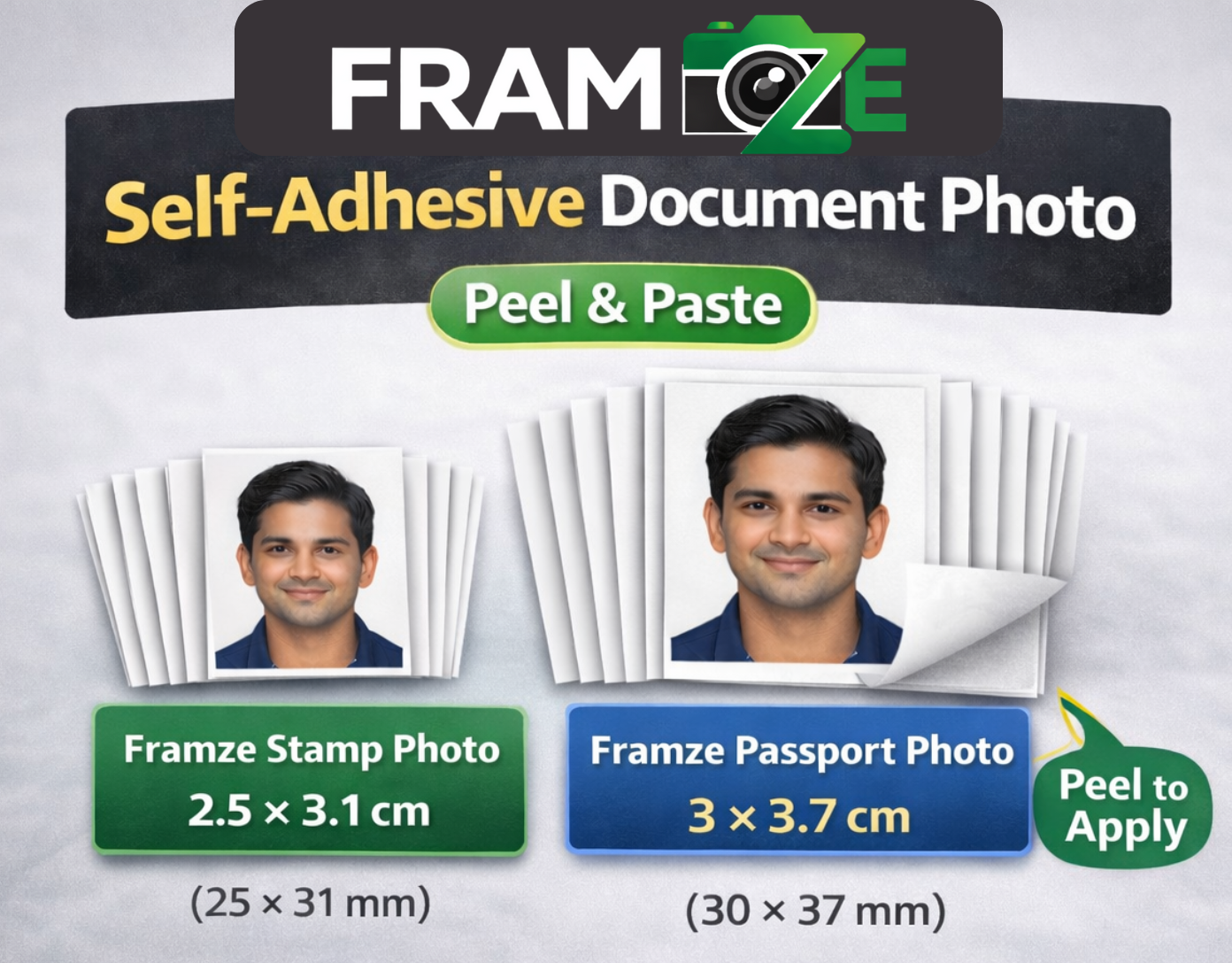 Framze Self-Adhesive Document Photo